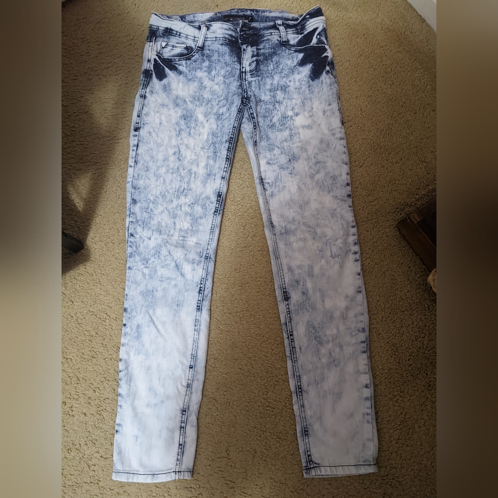 Lovesick Acid Wash Skinny Jeans